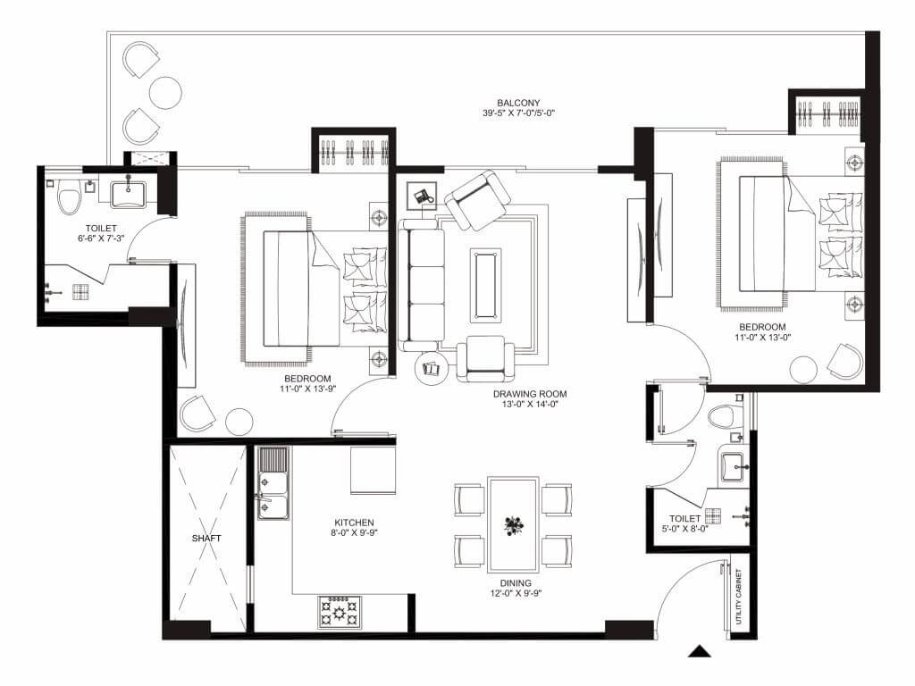 Evara by Sky Vista Homes  Floor Plan