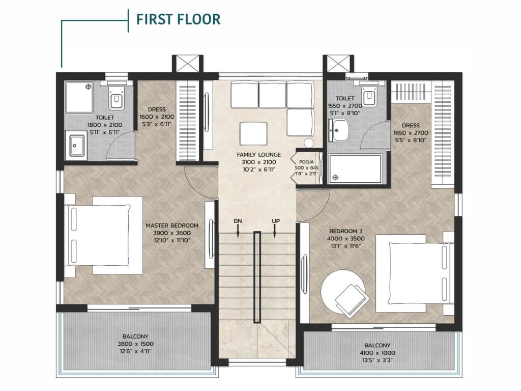 Merusri Sunscape Floor Plan