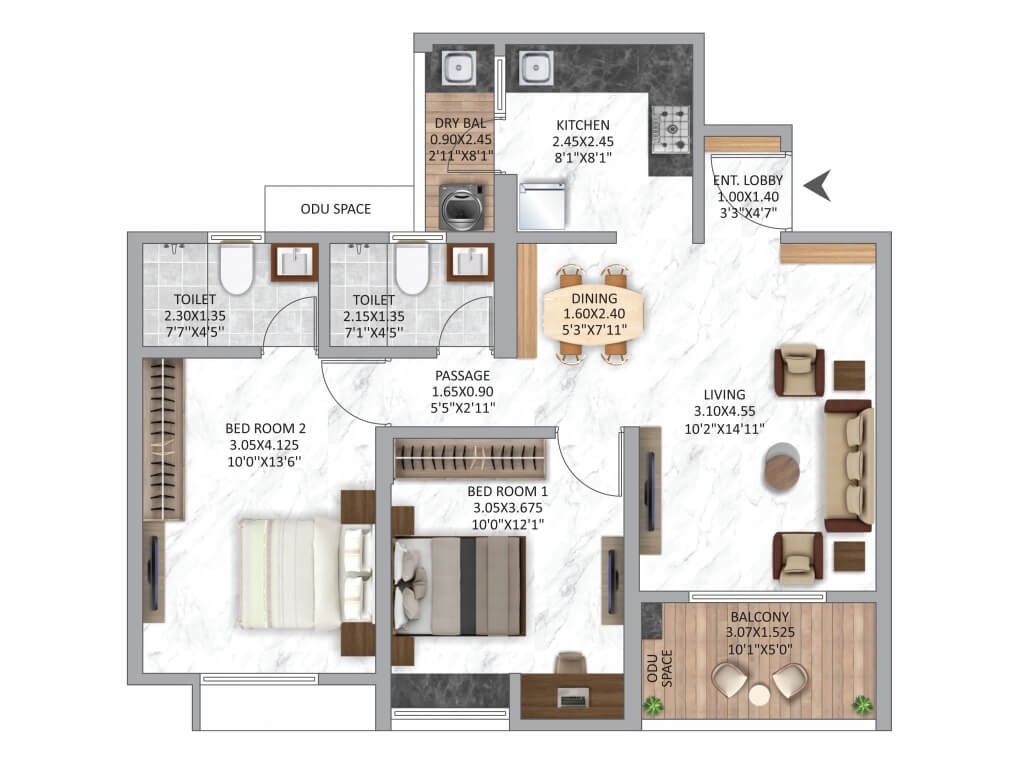 Krisala 41 Zoy Floor Plan