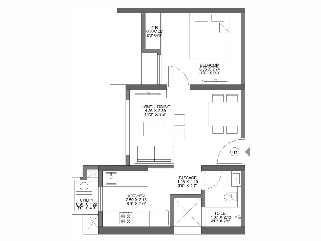 Godrej Upavan Floor Plan